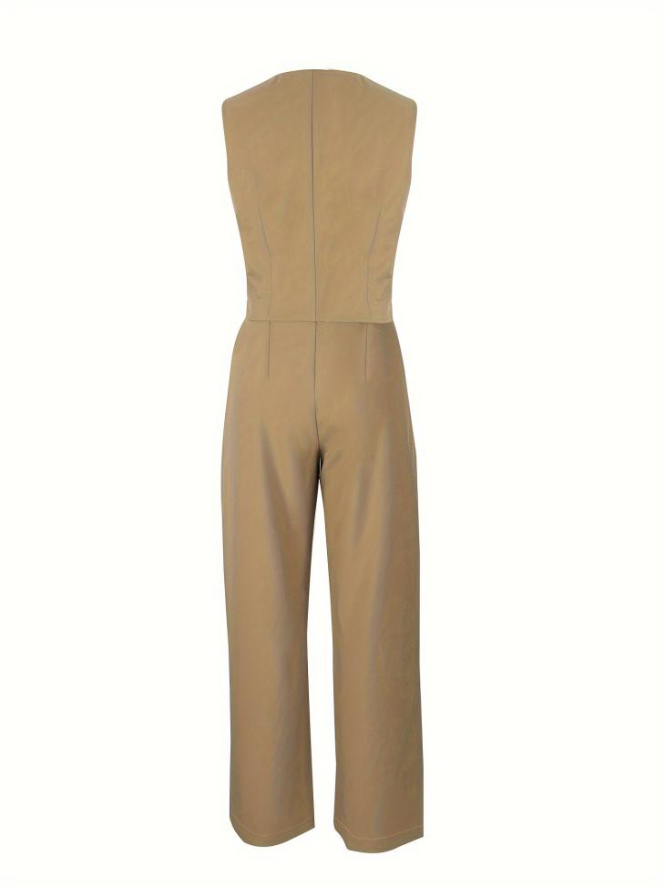 Beige Bow Blazer Jumpsuit  |  Womens Jumpsuits & Playsuits Clothing Jumpsuits & Playsuits