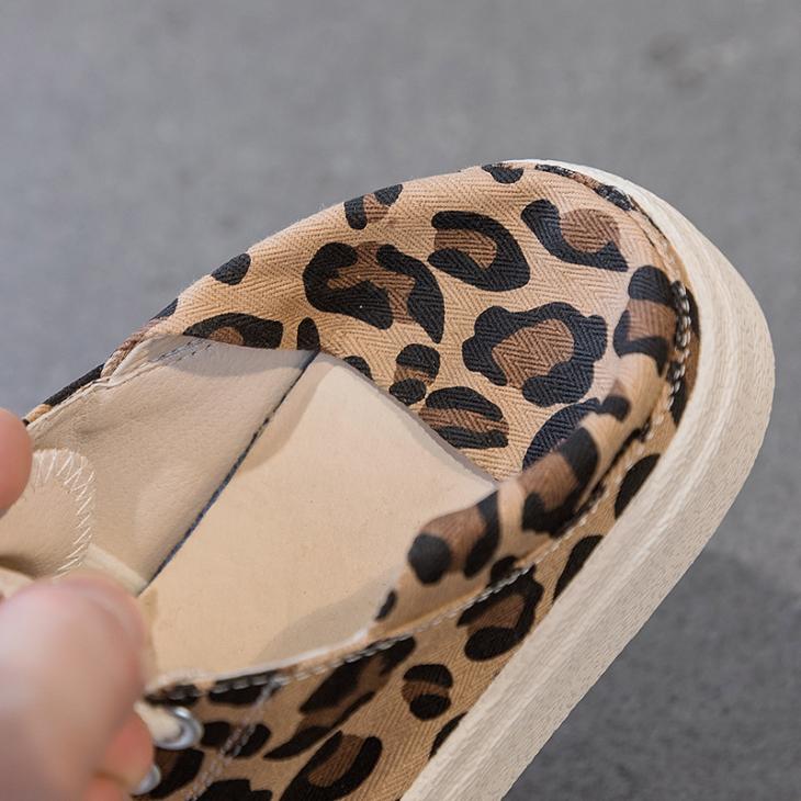 Beige Canvas Leopard Print Lace Up Trainers  |  Womens Trainers Shoes Trainers