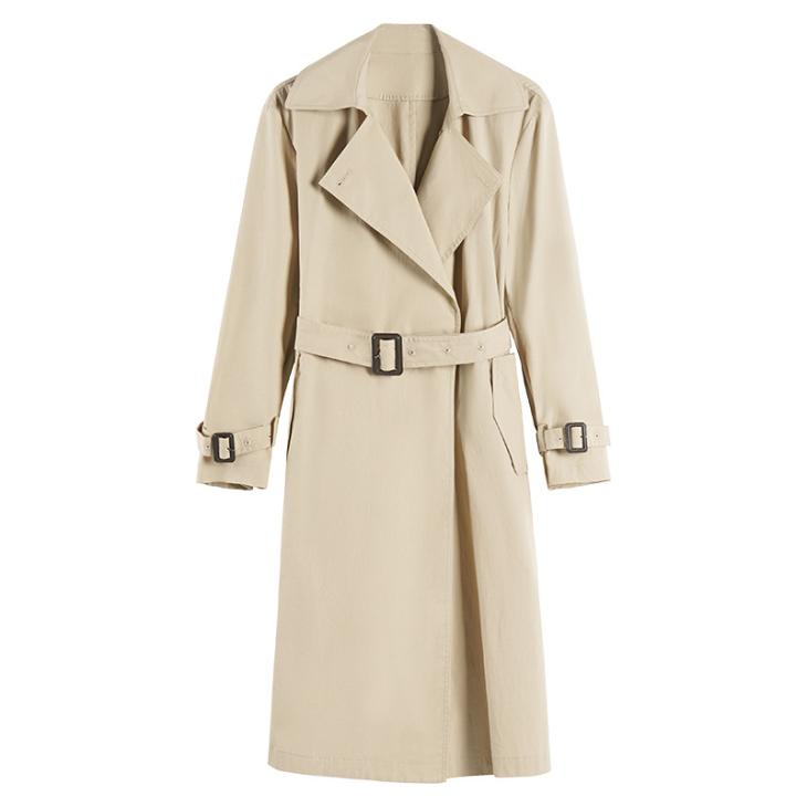 Beige Double Collar Belted Trench Coat  |  Womens Coats & Jackets Clothing Coats & Jackets