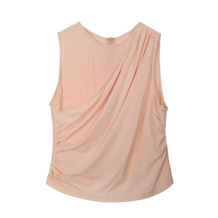 Beige Drape Ruched Tank Top  |  Womens Tops & T-Shirts Clothing Tops & T-Shirts