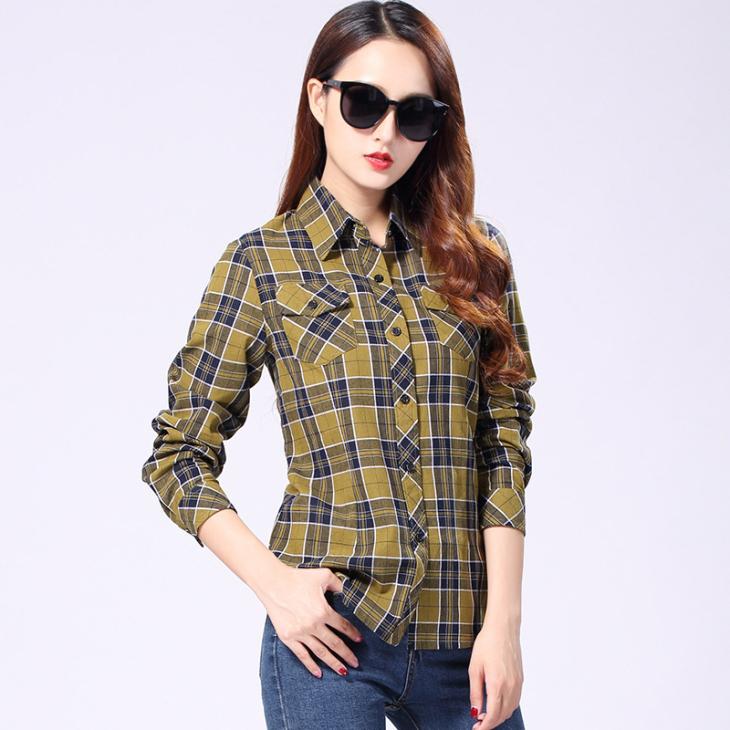 Beige Frill Check Shirt  |  Womens Tops & T-Shirts Blouses & Shirts Blouses & Shirts