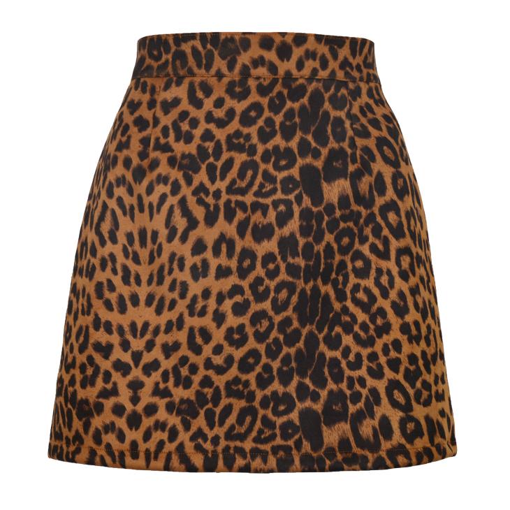 Beige Leopard Print Bubble Hem Mini Skirt  |  Womens Skirts Clothing Skirts