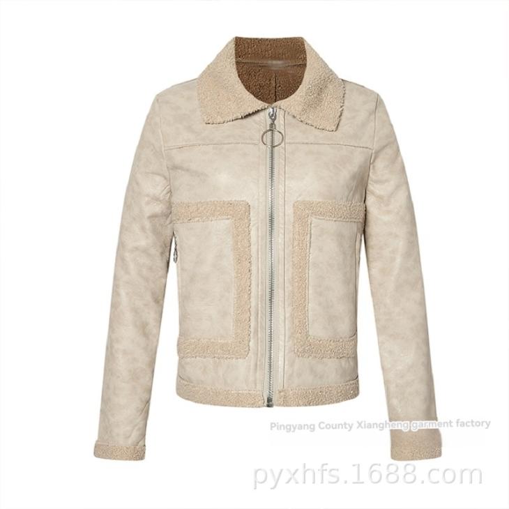 Beige Regular Fit Faux Fur Shearling Jacket  |  Mens Coats & Jackets Clothing Coats & Jackets