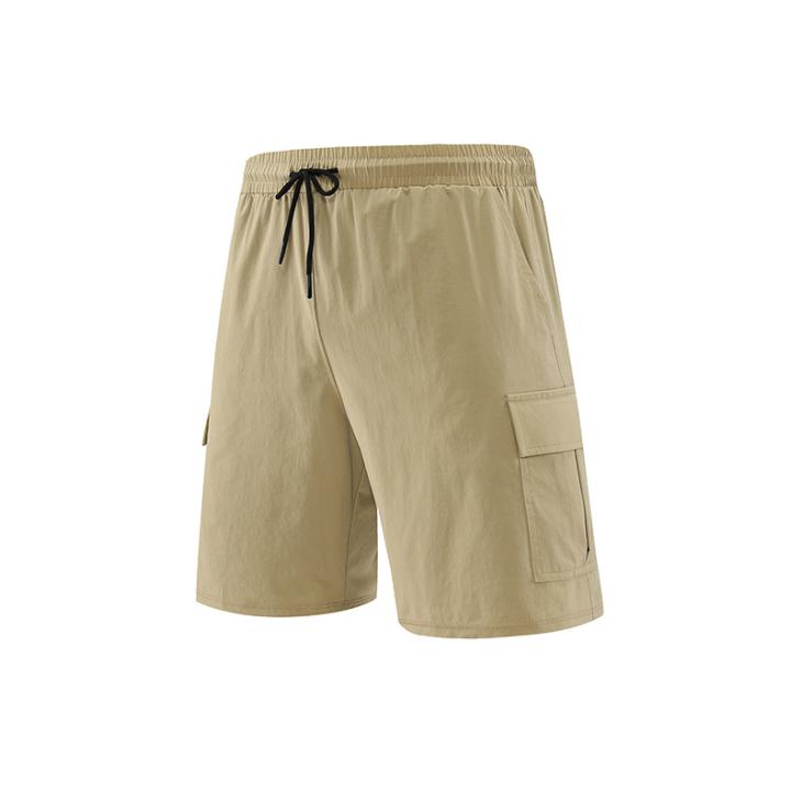 Beige Regular Fit Linen Blend Cargo Shorts  |  Mens Shorts Clothing Mens