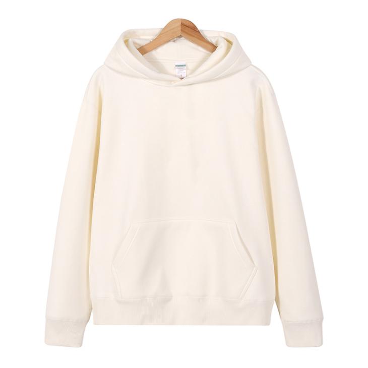 Beige Regular Fit Loopback Hoodie  |  Mens Matching Sets Clothing Essentials