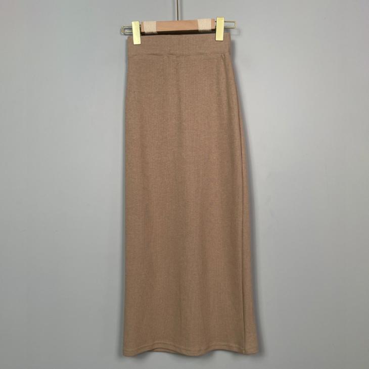 Beige Ribbed Maxi Skirt  |  Womens Co-Ord Sets Clothing Co-Ord Sets