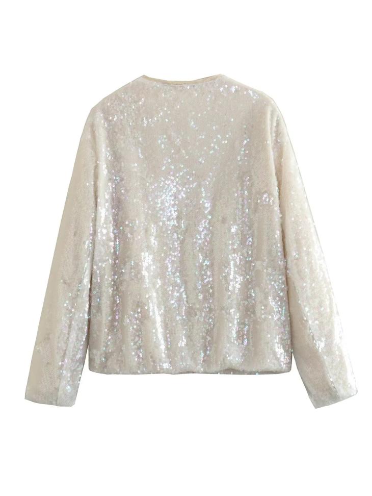 Beige Sequin Cardigan  |  Womens Jumpers & Cardigans Clothing Jumpers & Cardigans