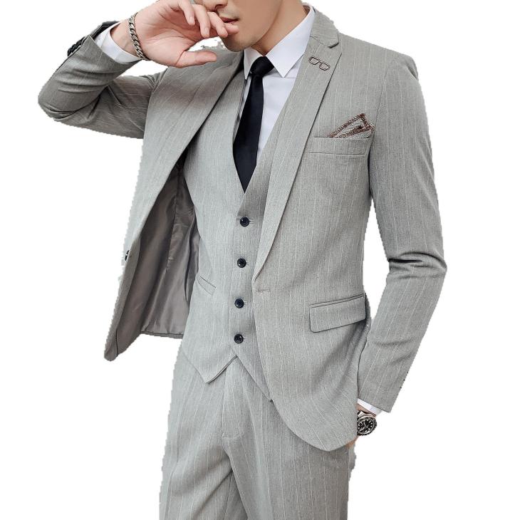 Beige Slim Fit Check Suit Jacket  |  Mens Essentials Clothing Essentials