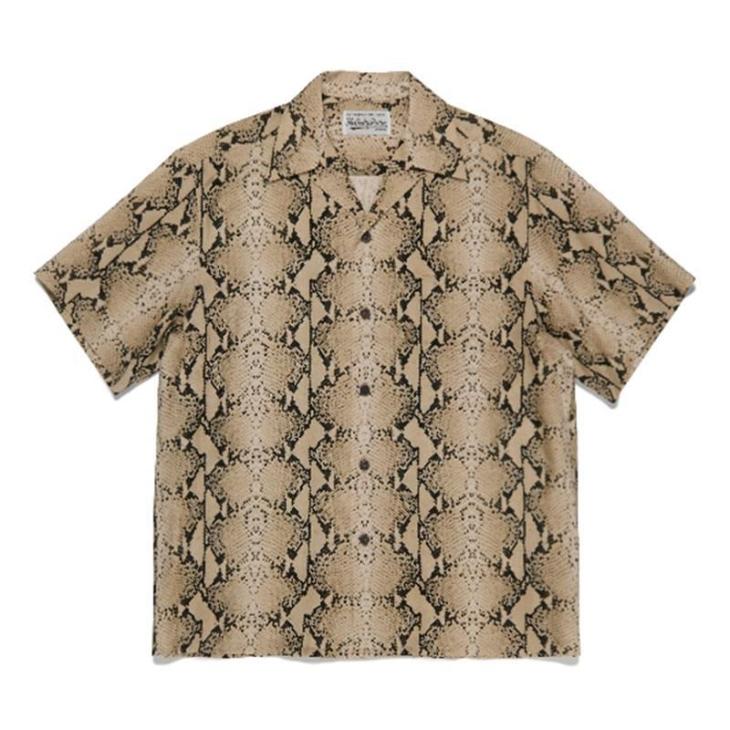 Beige Snake Print Shirt  |  Womens Tops & T-Shirts Blouses & Shirts Blouses & Shirts