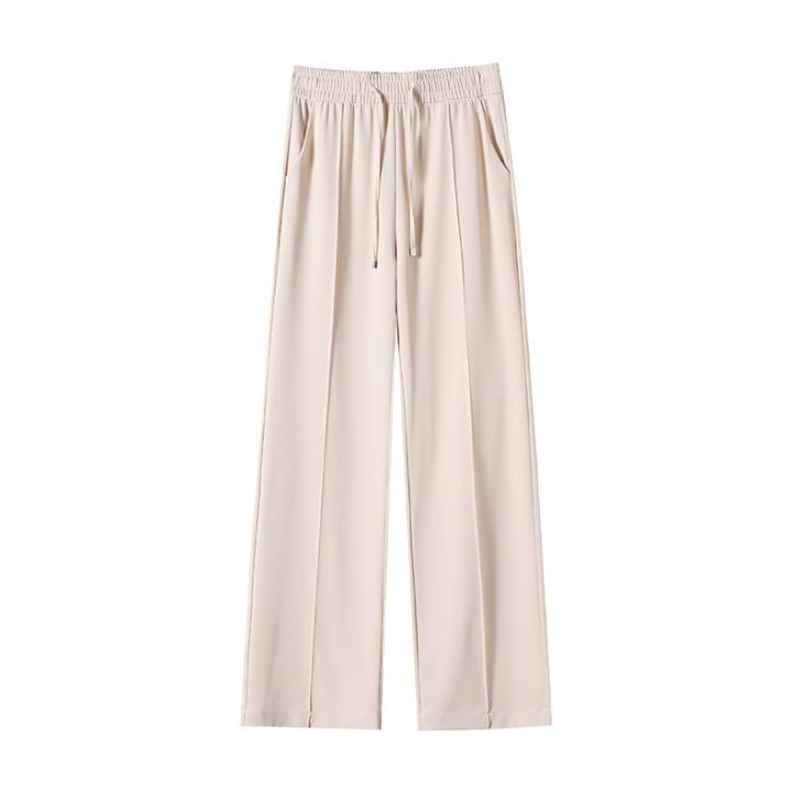 Beige Tailored Wide Leg Joggers  |  Womens Trousers Clothing Leggings & Joggers