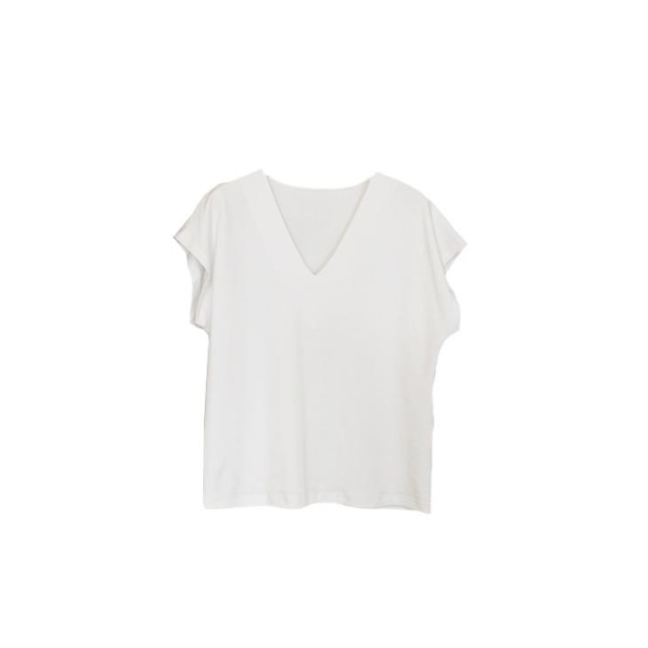 Beige V Neck Smart T-Shirt  |  Womens T-Shirts & Vests Clothing T-Shirts & Vests