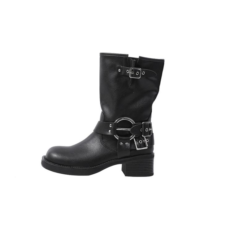 Black Ankle Biker Boots  |  Womens Boots Boots Boots