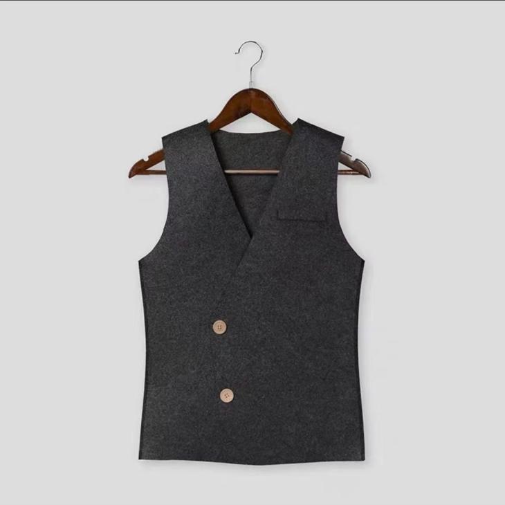 Black Asymmetric Buttoned Waistcoat  |  Womens Coats & Jackets Clothing Coats & Jackets