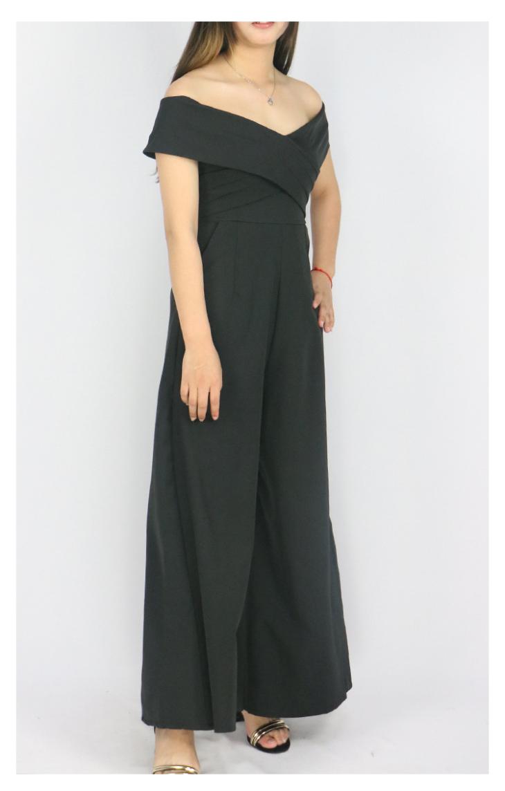 Black Bardot Jumpsuit  |  Womens Jumpsuits & Playsuits Clothing Jumpsuits & Playsuits