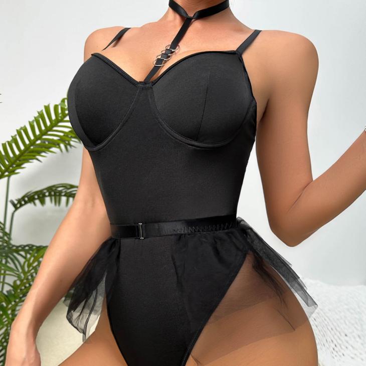 Black Belted Swimsuit  |  Womens Swimwear & Beachwear Clothing Swimwear & Beachwear