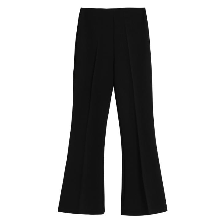 Black Bootcut Cropped Trousers  |  Womens Trousers Clothing Trousers