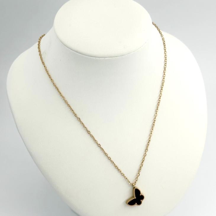 Black Clover Charm Necklace  |  Mens Jewellery & Watches Accessories Jewellery & Watches