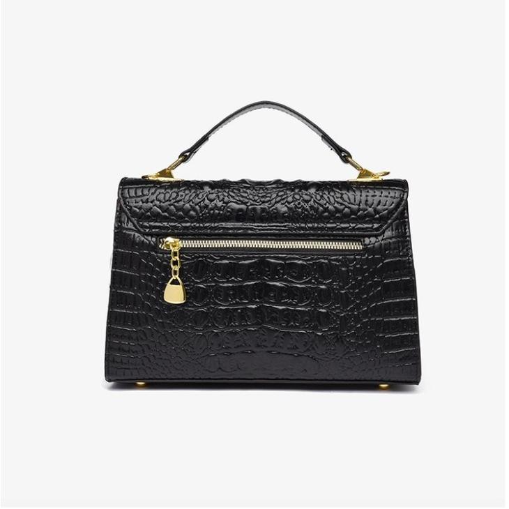 Black Croc Embossed Cross Body Top Handle Bag  |  Womens Bags, Purses & Luggage Accessories Bags, Purses & Luggage