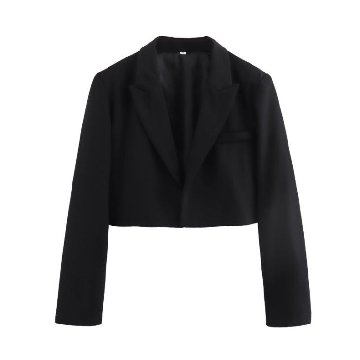 Black Crop Blazer  |  Womens Coats & Jackets Blazers Blazers