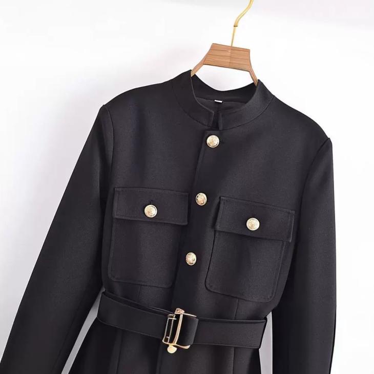 Black Crop Tailored Utility Jacket  |  Womens Coats & Jackets Clothing Co-Ord Sets