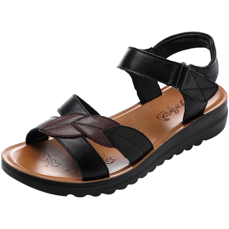 Black Cross Strap Flatform Sandals  |  Womens Sandals Sandals Sandals