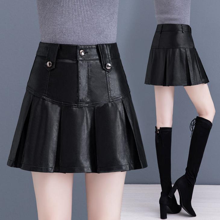 Black Faux Leather Military Shorts  |  Womens Shorts Clothing Shorts