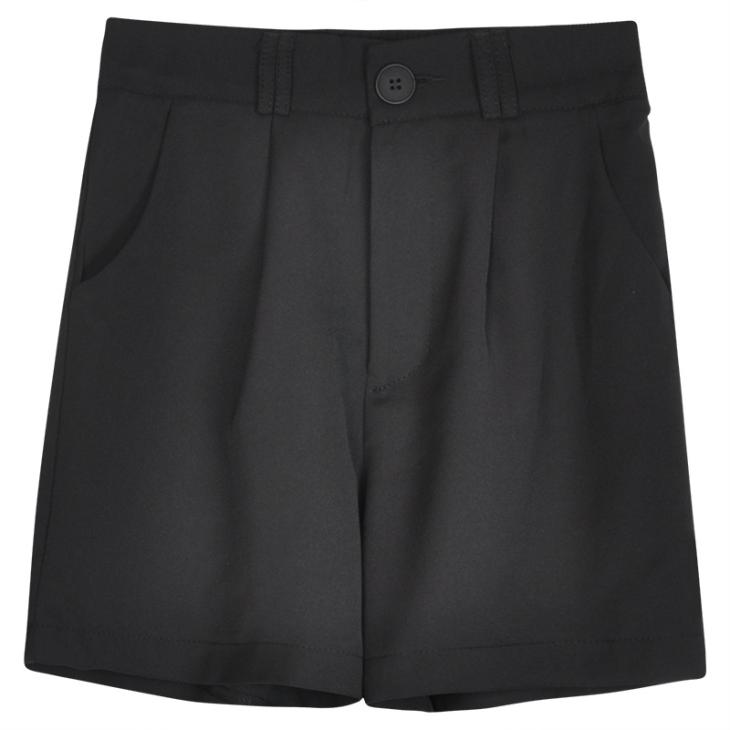 Black High Waisted Pleated Shorts  |  Womens Shorts Clothing Shorts