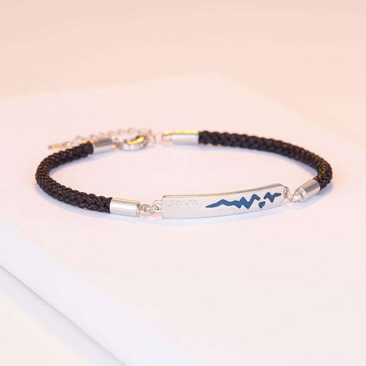 Black Japanese Cord Bracelet  |  Mens Jewellery & Watches Accessories Jewellery & Watches