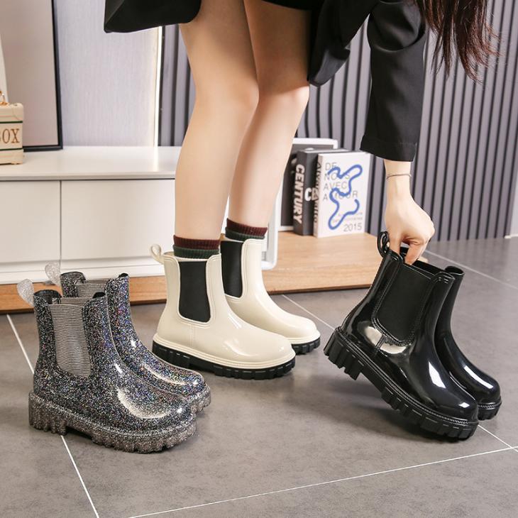 Black Patent Chelsea Boots  |  Womens Shoes Boots Boots