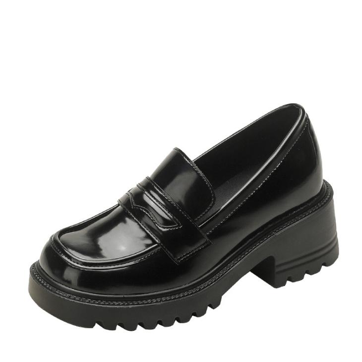 Black Patent Chunky Loafers  |  Womens Loafers Loafers Loafers