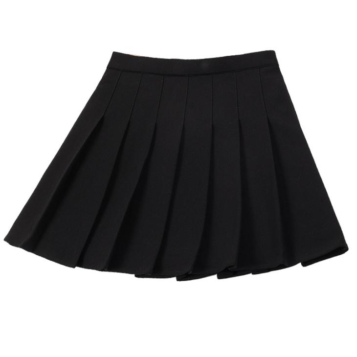 Black Pleated Mini Skort  |  Womens Shorts Clothing Shorts