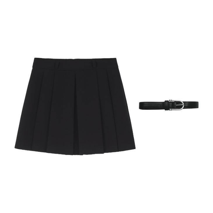 Black Pleated Skirt  |  Womens Skirts Clothing Skirts