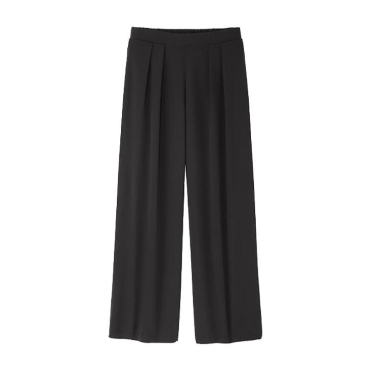 Black Pleated Wide Leg Trousers  |  Womens Suits & Tailoring Clothing Suits & Tailoring