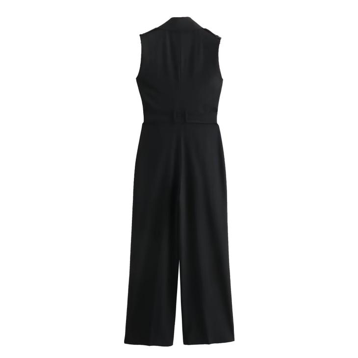 Black Racer Belted Jumpsuit  |  Womens Jumpsuits & Playsuits Clothing Jumpsuits & Playsuits