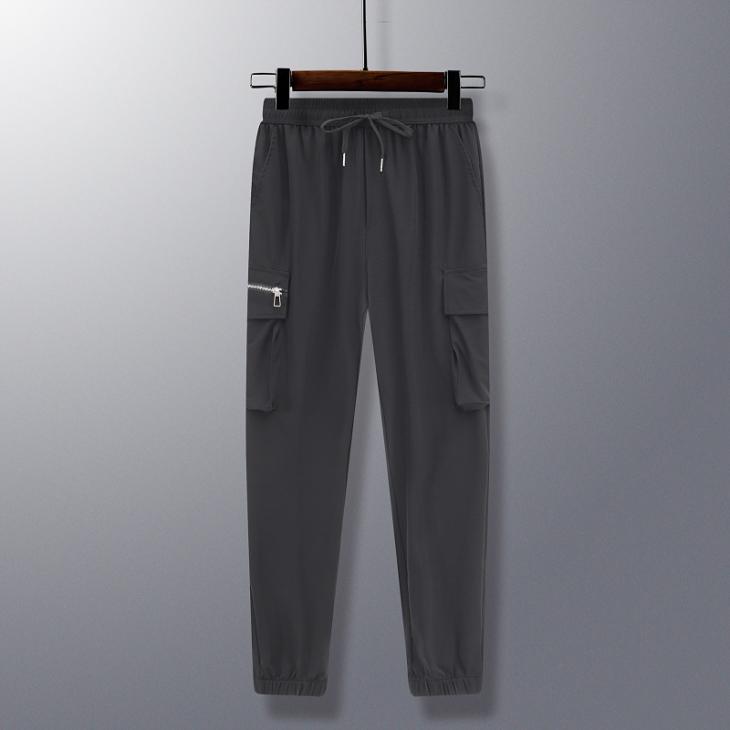 Black Regular Fit Cargo Trousers  |  Mens Trousers Clothing Cargos