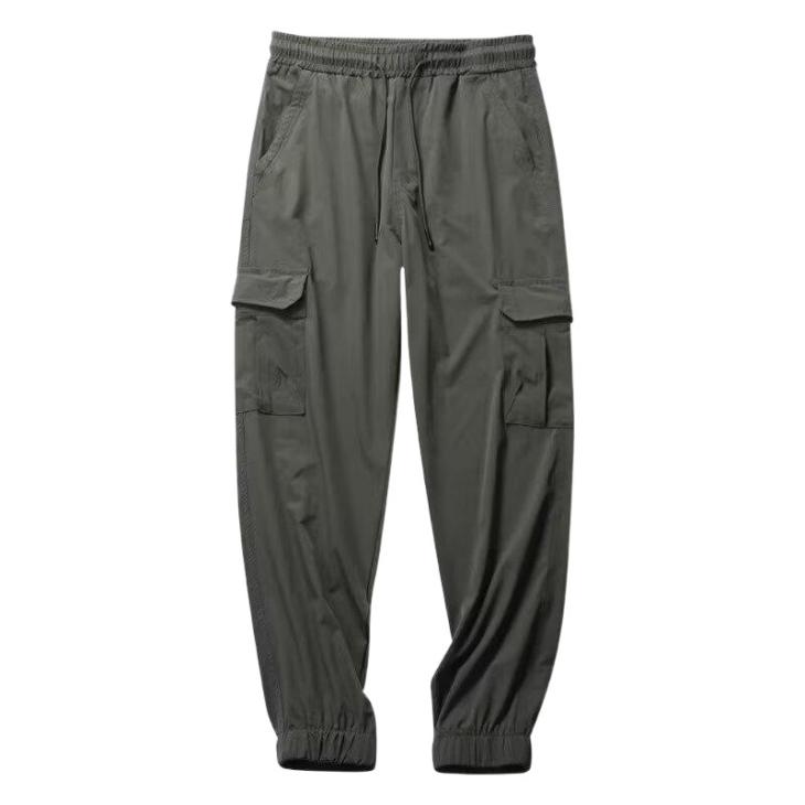 Black Regular Fit Cuffed Cargo Trousers  |  Mens Cargos Cargos Cargos