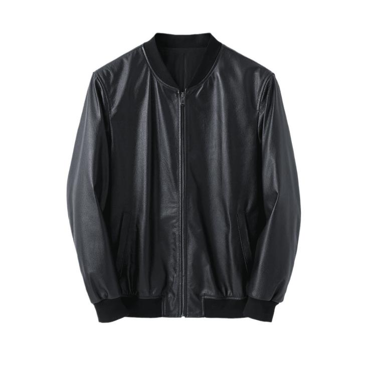 Black Regular Fit Faux Leather Bomber Jacket  |  Mens Coats & Jackets Clothing Coats & Jackets