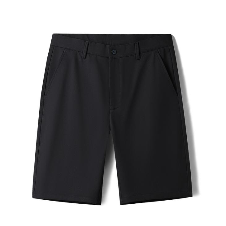 Black Regular Fit Plisse Shorts  |  Mens Shorts Clothing Mens