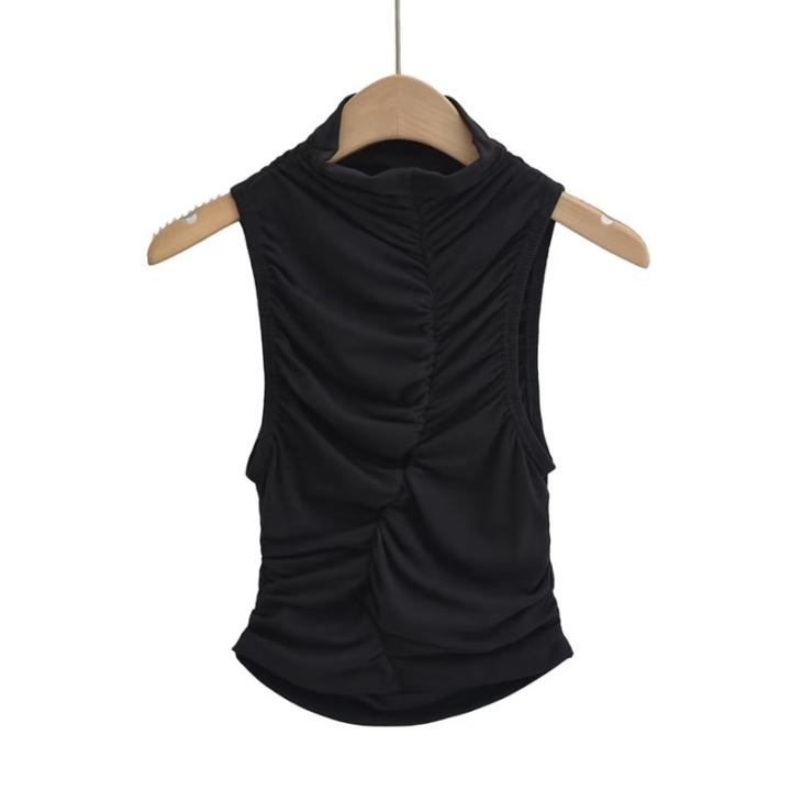 Black Ruched Tank Top  |  Womens Tops & T-Shirts Clothing Tops & T-Shirts