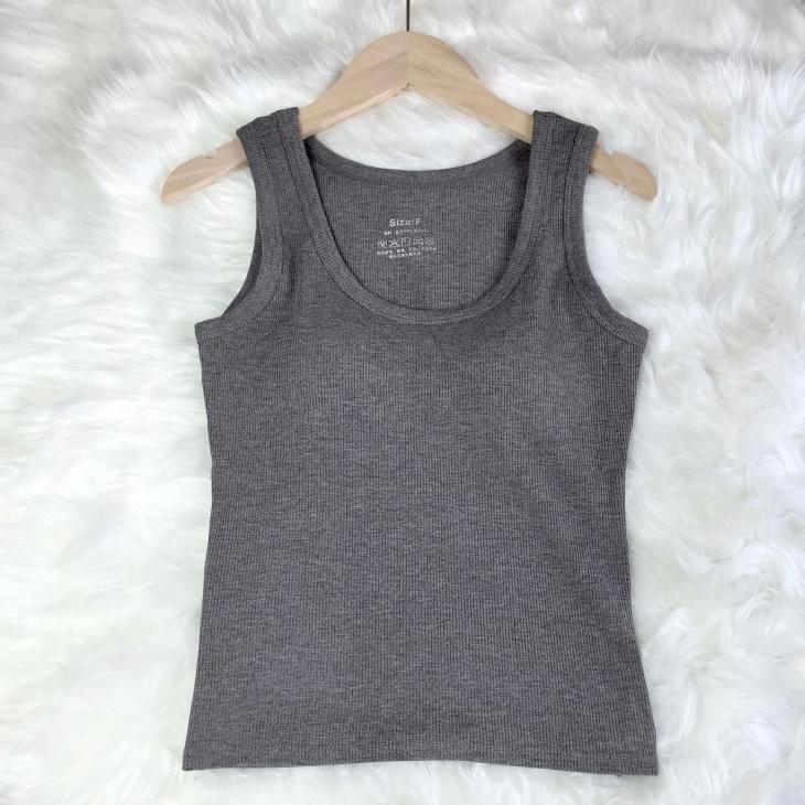 Black Scoop Neck Vest Top  |  Womens Tops & T-Shirts Clothing Loungewear