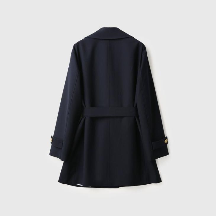 Black Short Belted Wrap Coat  |  Womens Coats & Jackets Clothing Coats & Jackets