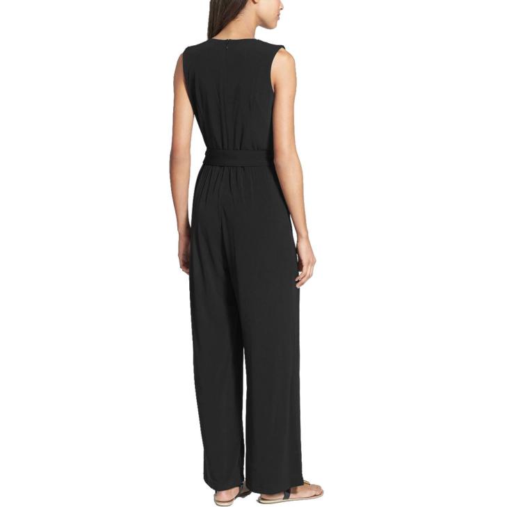 Black Short Sleeved Belted Jumpsuit  |  Womens Jumpsuits & Playsuits Clothing Jumpsuits & Playsuits