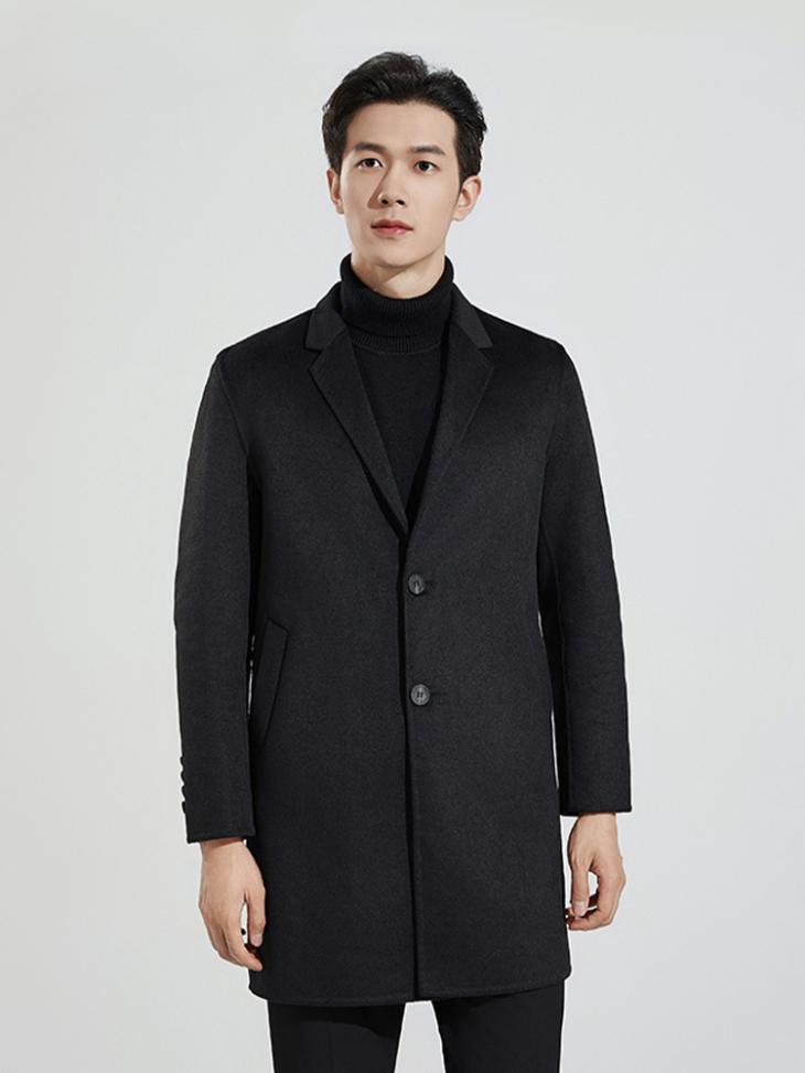 Black Single Breasted Overcoat  |  Mens Coats & Jackets Clothing Coats & Jackets