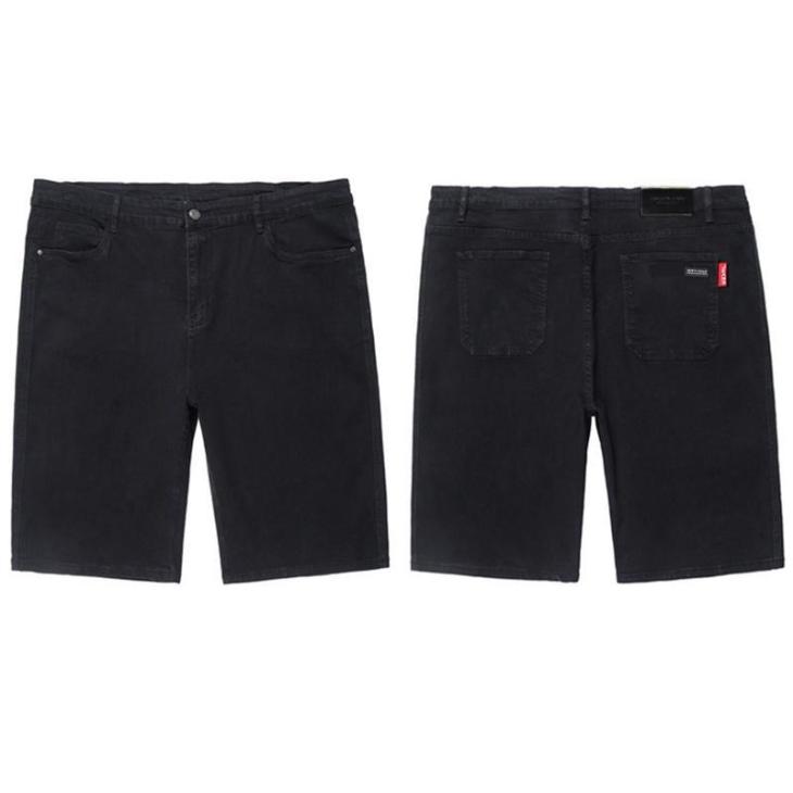 Black Skinny Fit Denim Shorts  |  Mens Shorts Clothing Mens