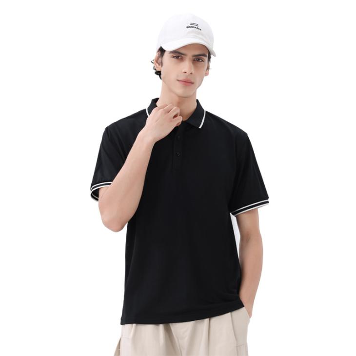 Black Slim Fit Tipped Polo Shirt  |  Mens Tops Clothing Mens