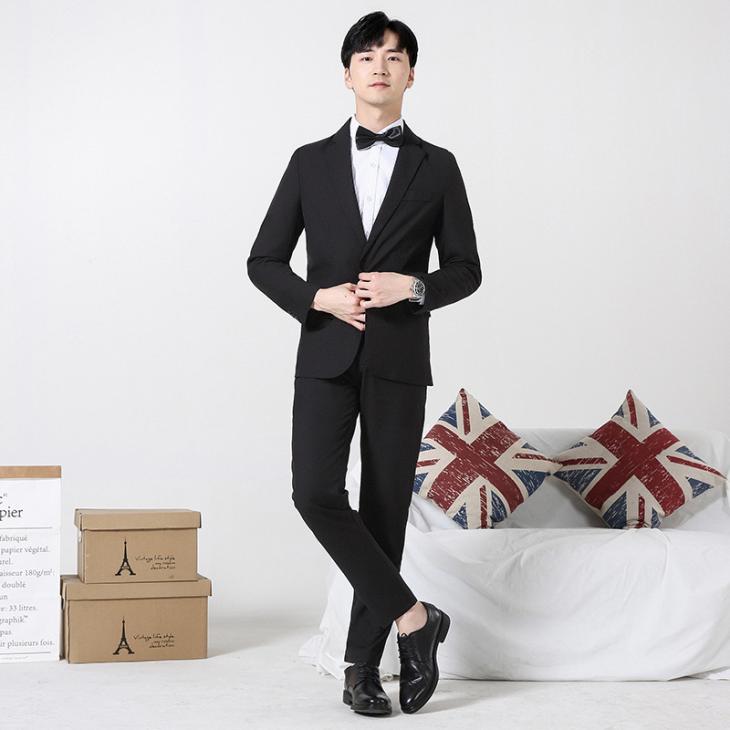 Black Slim Fit Tuxedo Suit Jacket  |  Mens Suits Clothing Mens