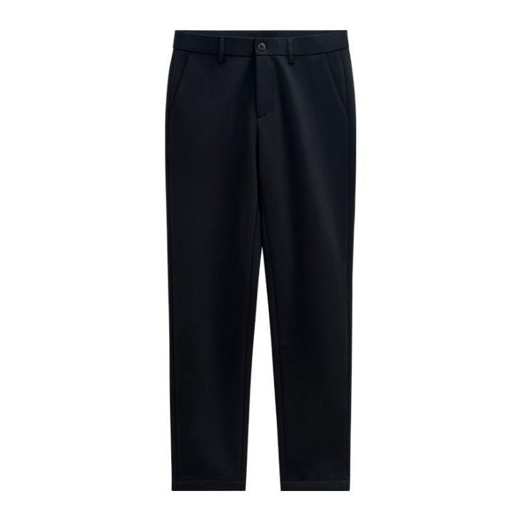 Black Slim Fit Waffle Textured Trousers  |  Mens Matching Sets Clothing Matching Sets