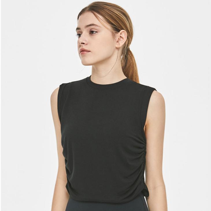 Black Slinky Shoulder Pad Top  |  Womens Tops & T-Shirts Clothing Tops & T-Shirts