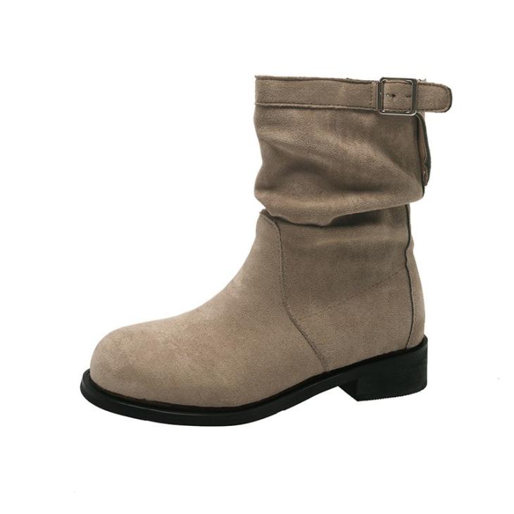 Black Slouch Heeled Ankle Boots  |  Womens Boots Boots Boots