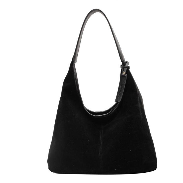 Black Slouchy Suede Shoulder Bag  |  Womens Bags, Purses & Luggage Accessories Bags, Purses & Luggage